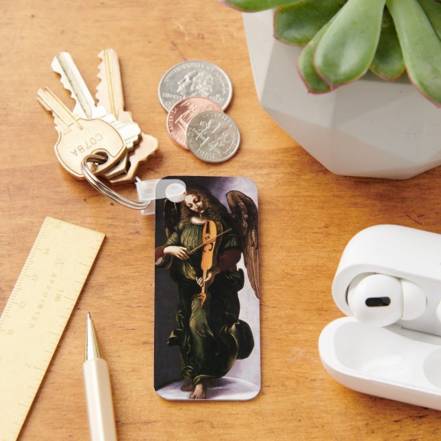 Leonardo da Vinci's Angel in Green with a Vielle Keychain (Desk)