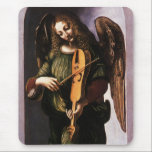 Leonardo da Vinci's Angel in Green with a Vielle Mouse Pad<br><div class="desc">An Angel in Green with a Vielle (c. 1490-1508) by artist Leonardo da Vinci (1452-1519) is a vintage Renaissance Era fine art religious portrait painting featuring an angel making music playing a musical instrument and was most likely painted by an associate of Leonardo da Vinci. This painting, together with "An...</div>