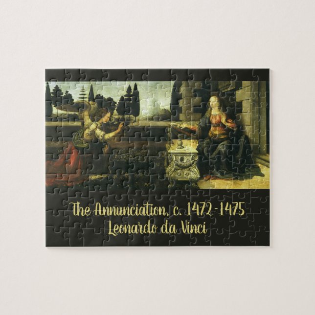 Leonardo da Vinci's Annunciation of the Lord Jigsaw Puzzle (Horizontal)