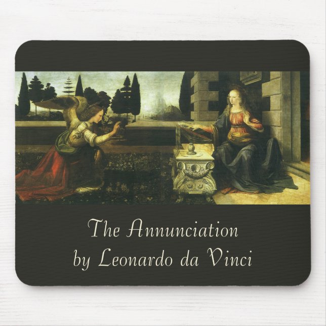 Leonardo da Vinci's Annunciation of the Lord Mouse Pad (Front)