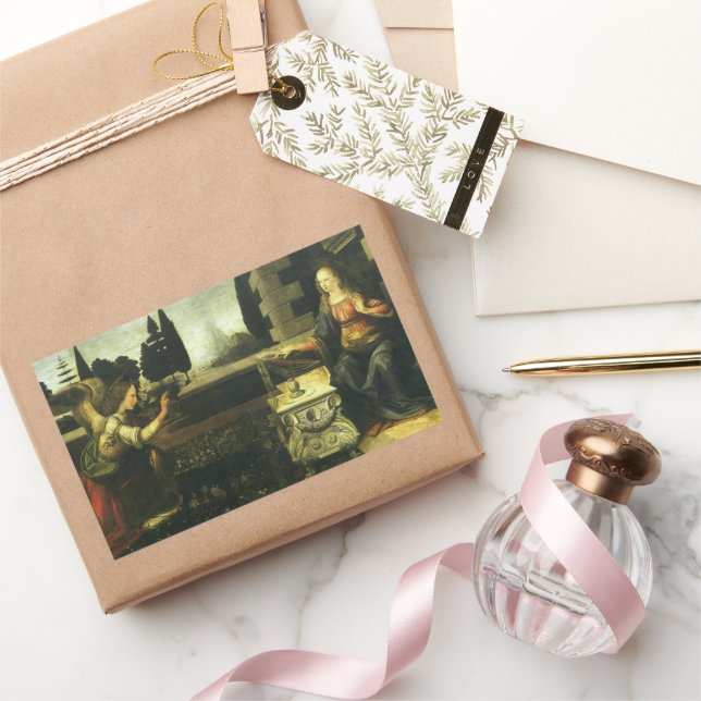 Leonardo da Vinci's Annunciation of the Lord Sticker (Gifting)