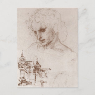 Leonardo da Vinci's Apostle Jacobus Sforza Castle Postcard