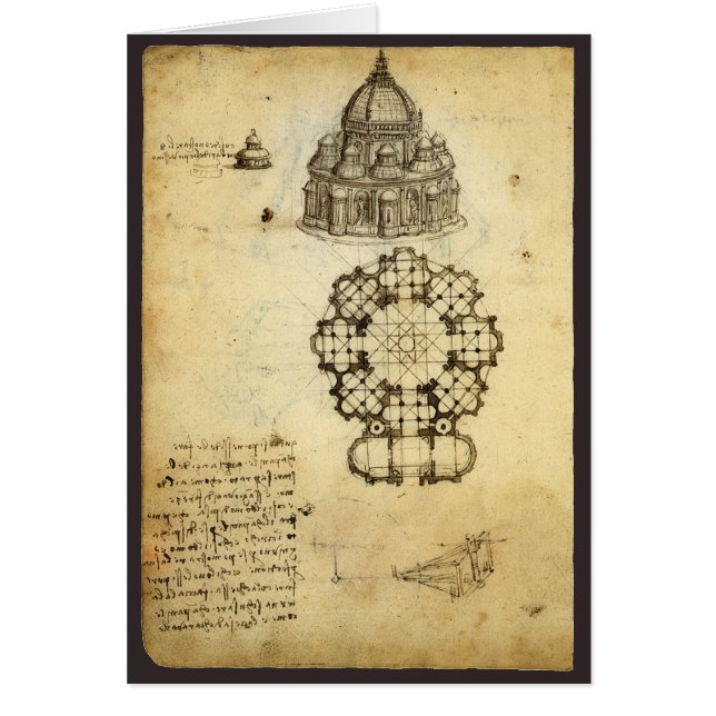 Leonardo da Vinci's Architectural Cathedral Study (Front)