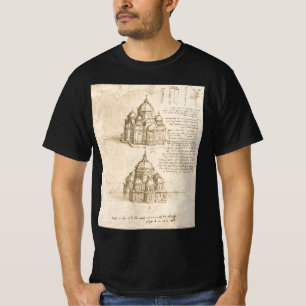 Leonardo da Vinci's Architectural Cathedral Study T-Shirt