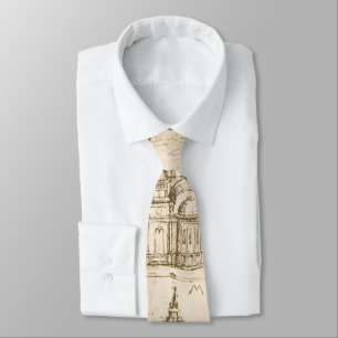 Leonardo da Vinci's Architectural Cathedral Study Tie