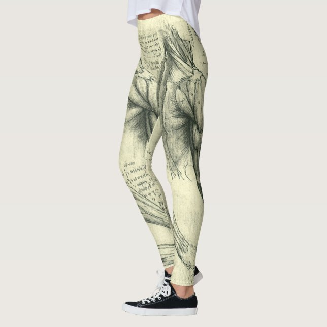 Leonardo da Vinci's Arm and Shoulder Anatomy Leggings (Left)