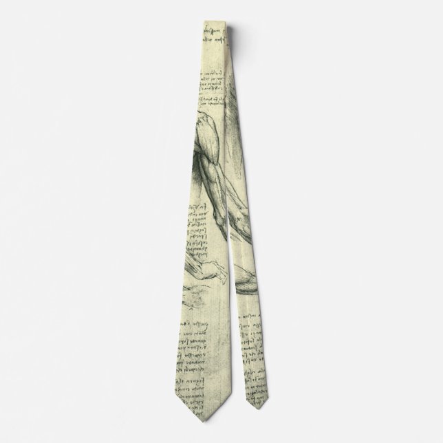Leonardo da Vinci's Arm and Shoulder Anatomy Tie (Front)