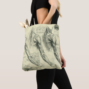 Leonardo da Vinci's Arm and Shoulder Anatomy Tote Bag