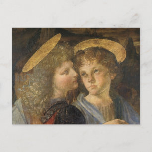 Leonardo da Vinci's Baptism of Christ Angels Postcard