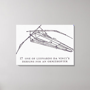 Leonardo da Vinci's designs for an Ornithopter Canvas Print