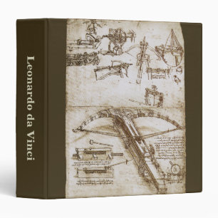 Leonardo da Vinci's Giant Crossbow Weapon Sketch Binder