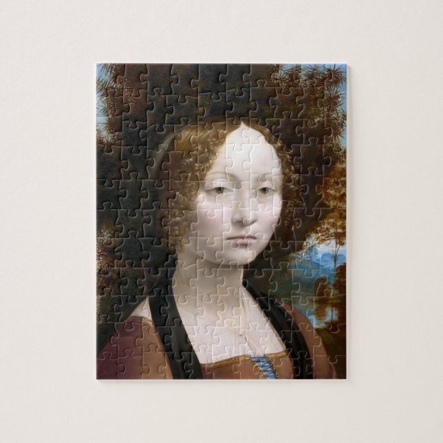 Leonardo da Vinci's Ginevra de' Benci  Jigsaw Puzzle (Vertical)
