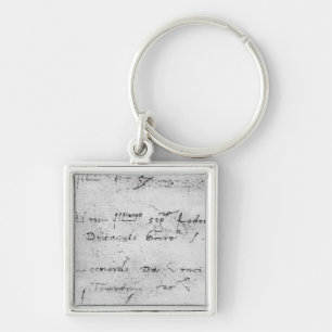 Leonardo da Vinci's handwriting Keychain