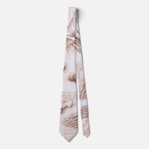 Leonardo da Vinci's Human Anatomy Foot Bones Tie