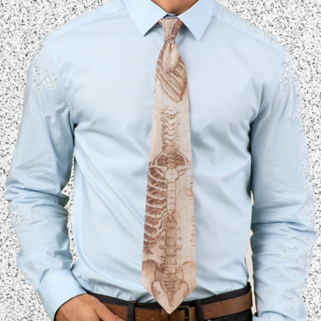 Leonardo da Vinci's Human Anatomy Skeleton Bones Tie (Creator Uploaded)