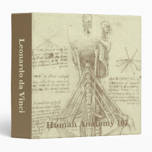 Leonardo da Vinci's Human Anatomy Spinal Column Binder