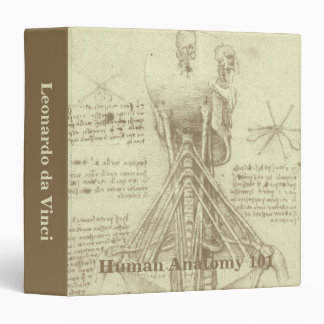 Leonardo da Vinci's Human Anatomy Spinal Column Binder
