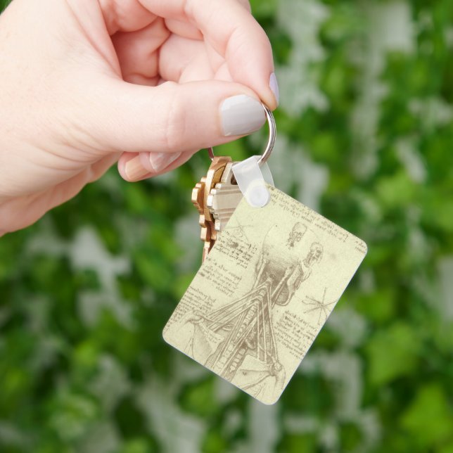 Leonardo da Vinci's Human Anatomy Spinal Column Keychain (Hand)