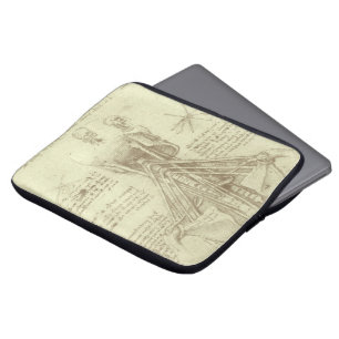 Leonardo da Vinci's Human Anatomy Spinal Column Laptop Sleeve