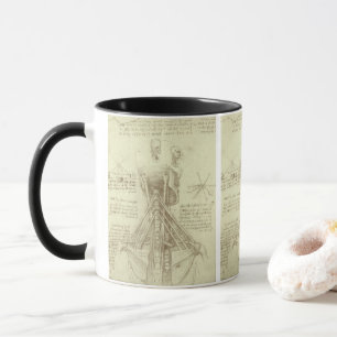 Leonardo da Vinci's Human Anatomy Spinal Column Mug