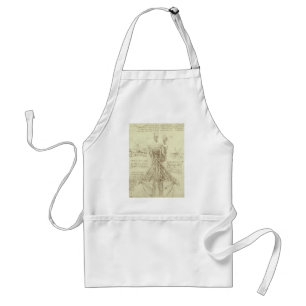 Leonardo da Vinci's Human Anatomy Spinal Column Standard Apron