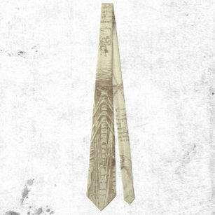 Leonardo da Vinci's Human Anatomy Spinal Column Tie