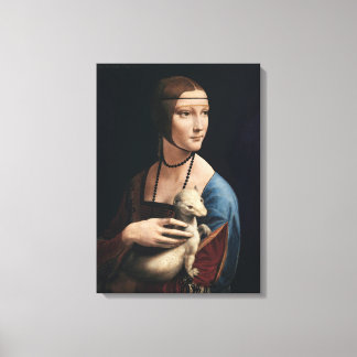 Leonardo da Vinci's Lady with an Ermine (ca. 1490) Canvas Print