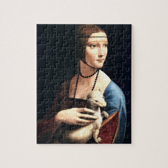 Leonardo da Vinci's Lady with an Ermine Jigsaw Puzzle (Vertical)
