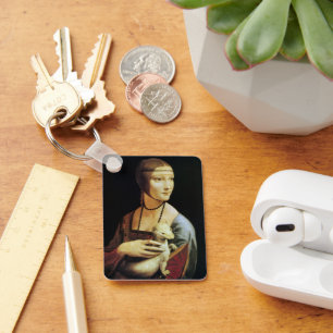 Leonardo da Vinci's Lady with an Ermine Keychain