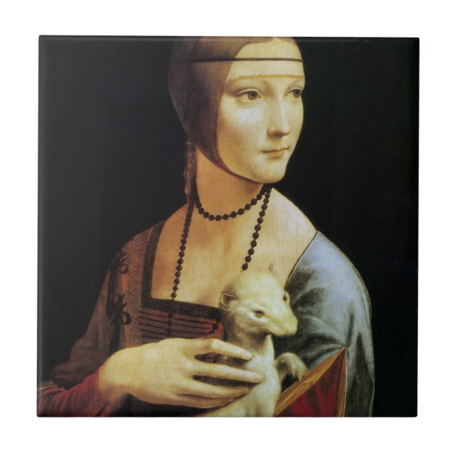 Leonardo da Vinci's Lady with an Ermine Tile (Front)
