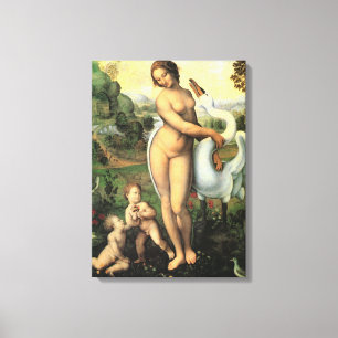 Leonardo da Vinci's Leda and the Swan Canvas Print