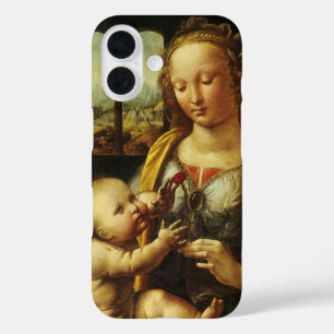 Leonardo da Vinci's Madonna of the Carnation iPhone 16 Case