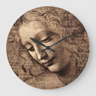 Leonardo Da Vinci's Masterpiece - La Scapigliata Large Clock