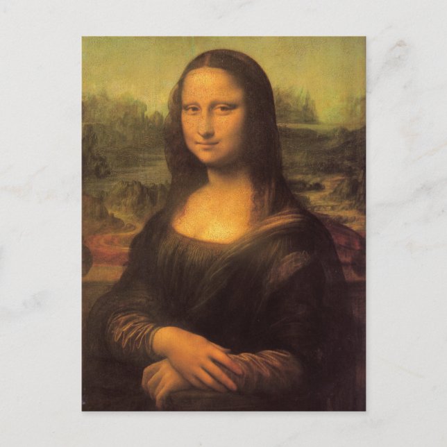 Leonardo Da Vinci's Mona Lisa Postcard (Front)