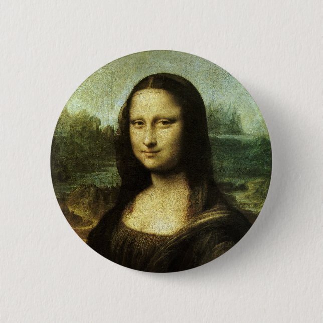 Leonardo da Vinci's Mona Lisa, Renaissance Art 2 Inch Round Button (Front)