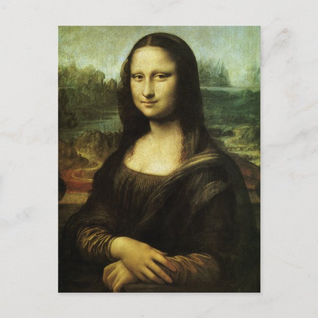 Leonardo da Vinci's Mona Lisa, Renaissance Art Postcard (Front)