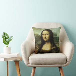 Leonardo da Vinci's Mona Lisa, Renaissance Art Throw Pillow