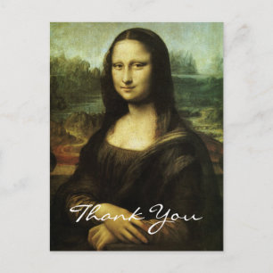 Leonardo da Vinci's Mona Lisa Thank You Postcard