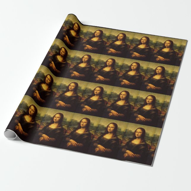 Leonardo da Vinci's Mona Lisa Wrapping Paper (Unrolled)