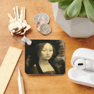 Leonardo da Vinci's Portrait of Ginevra Benci Keychain