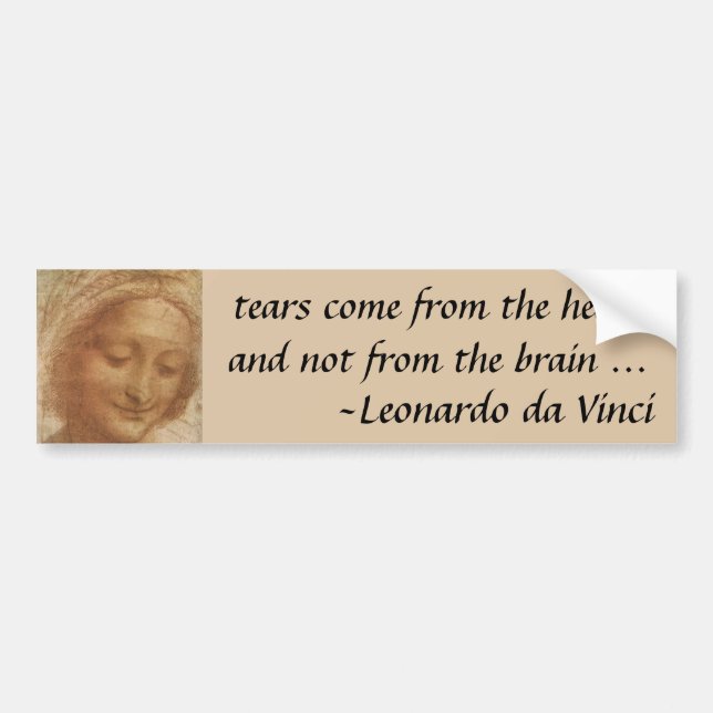 Leonardo da Vinci's Portrait of Saint Anne Study Bumper Sticker (Front)