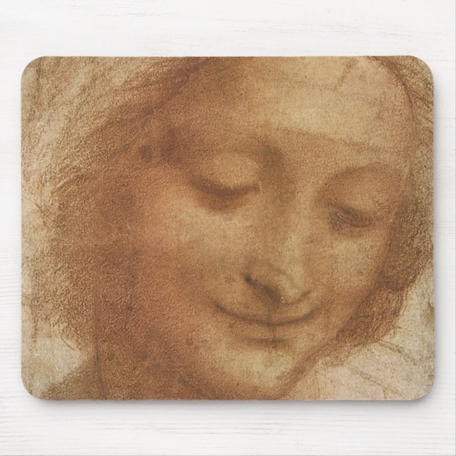 Leonardo da Vinci's Portrait of Saint Anne Study Mouse Pad (Front)