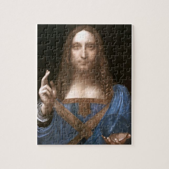 Leonardo da Vinci's Portrait of Salvator Mundi Jigsaw Puzzle (Vertical)