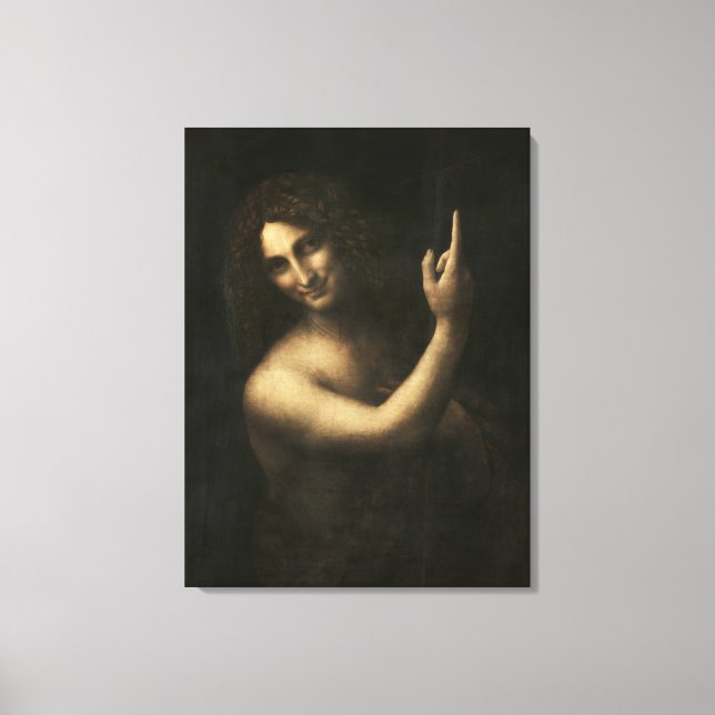 Leonardo da Vinci's Saint John the Baptist (1513-1 Canvas Print (Front)