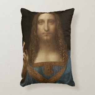 Leonardo da Vinci's Salvator Mundi (Jesus Christ) Accent Pillow