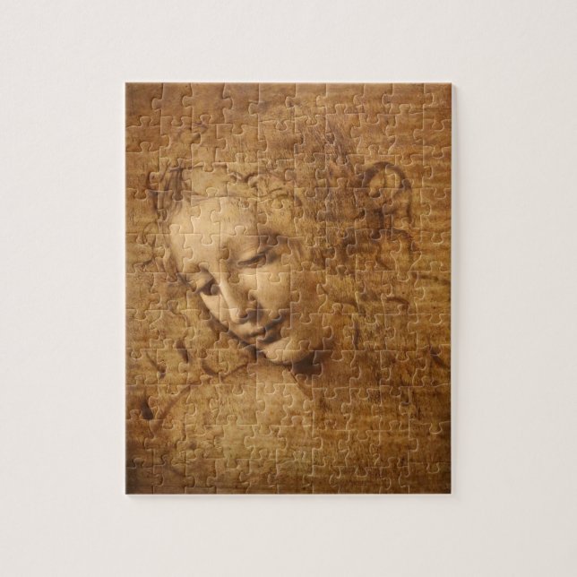 Leonardo da Vinci's Scapigliata, Head of a Woman Jigsaw Puzzle (Vertical)