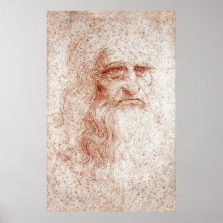 Leonardo da Vinci's Self-portrait (1512) Painting Poster