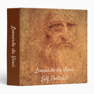 Leonardo da Vinci's Self Portrait, Renaissance Art Binder