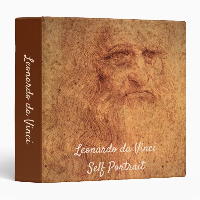 Leonardo da Vinci's Self Portrait, Renaissance Art Binder (Front/Spine)