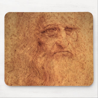 Leonardo da Vinci's Self Portrait, Renaissance Art Mouse Pad